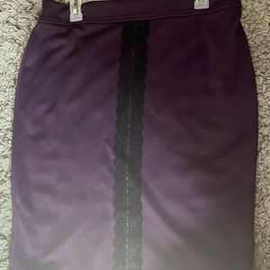 Purple pencil skirt